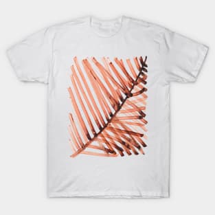 watercolor lines palm leaf 2 T-Shirt